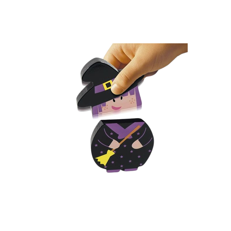 Con la fantasia si possono creare nuovi personaggi con 12 pezzi magnetici intercambiabili Con la fantasia si possono creare nuovi personaggi con 12 pezzi magnetici intercambiabili