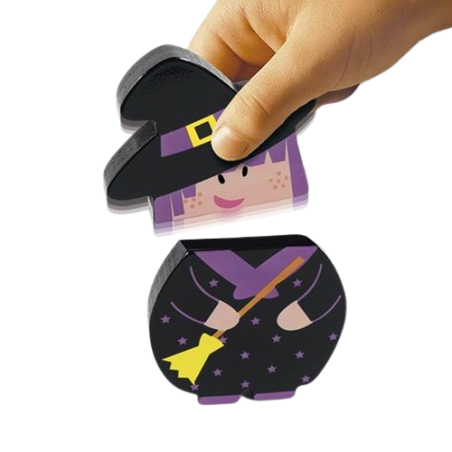 Con la fantasia si possono creare nuovi personaggi con 12 pezzi magnetici intercambiabili Con la fantasia si possono creare nuovi personaggi con 12 pezzi magnetici intercambiabili