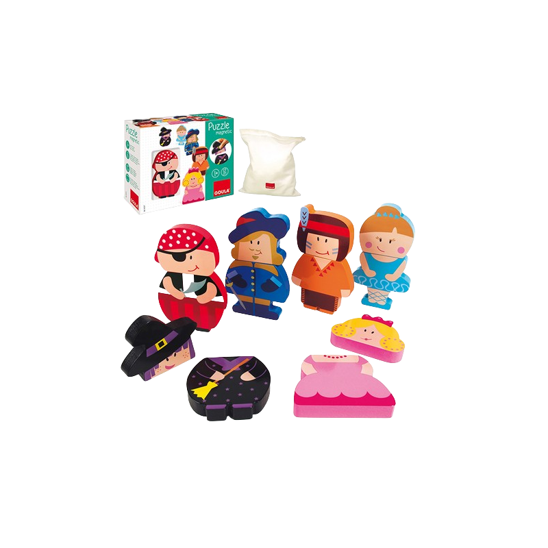 6 Puzzle magnetici di personaggi di Goula