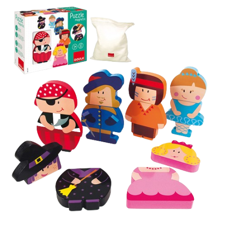 6 Puzzle magnetici di personaggi di Goula