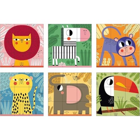 6 diverse illustrazioni di animali da assemblare 6 diverse illustrazioni di animali da assemblare