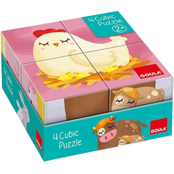 4 cubi colorati per formare una tenera immagine di una mamma e il suo bebè nel mondo animale 4 cubi colorati per formare una tenera immagine di una mamma e il suo bebè nel mondo animale