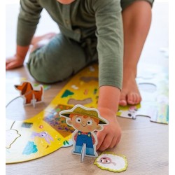 Il Puzzle XXL di Goula è formato da 18 macro tessere perfette per le piccole mani dei bambini