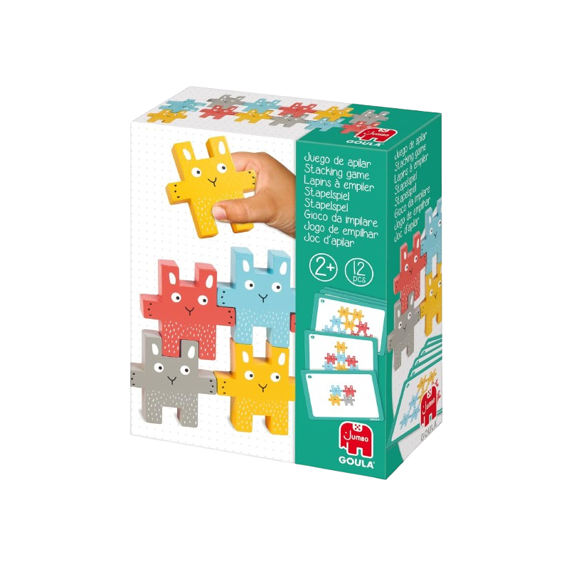 La scatole del gioco di Coniglietti in legno da impilare di Goula La scatole del gioco di Coniglietti in legno da impilare di Goula
