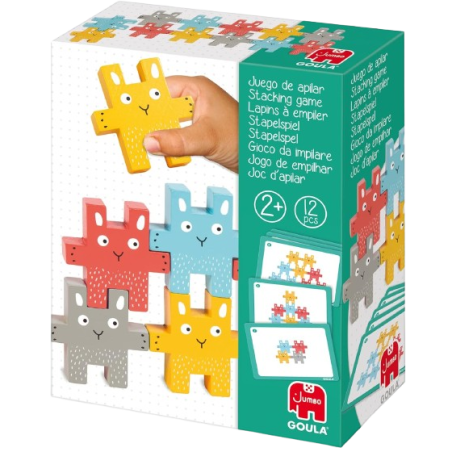 La scatole del gioco di Coniglietti in legno da impilare di Goula La scatole del gioco di Coniglietti in legno da impilare di Goula