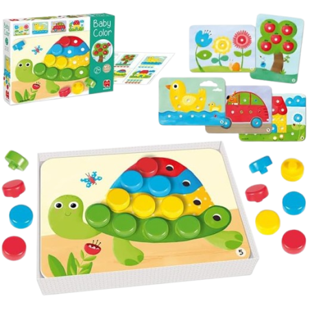 Tante immagini diverse per il Baby color 20 pezzi con chiodini in legno di Goula