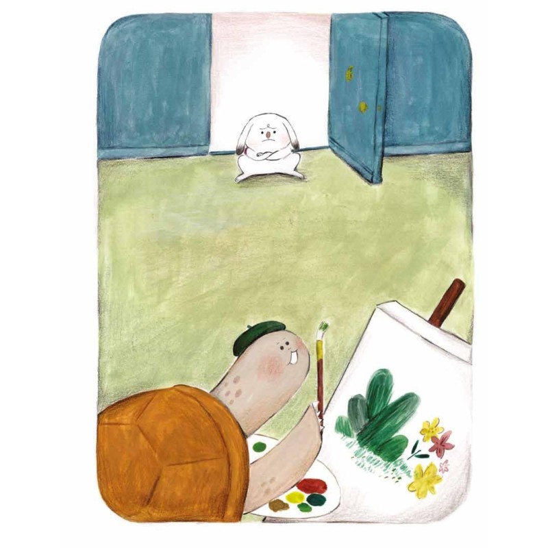 I protagonisti, Tartaruga e Coniglia, del libro Che fretta c’è? di Terre di Mezzo I protagonisti, Tartaruga e Coniglia, del libro Che fretta c’è? di Terre di Mezzo