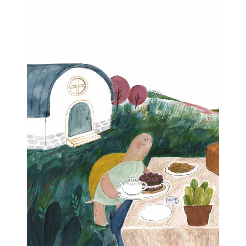 La preparazione della merenda dei due protagonisti del libro Che fretta c'è? di Terre di Mezzo La preparazione della merenda dei due protagonisti del libro Che fretta c'è? di Terre di Mezzo