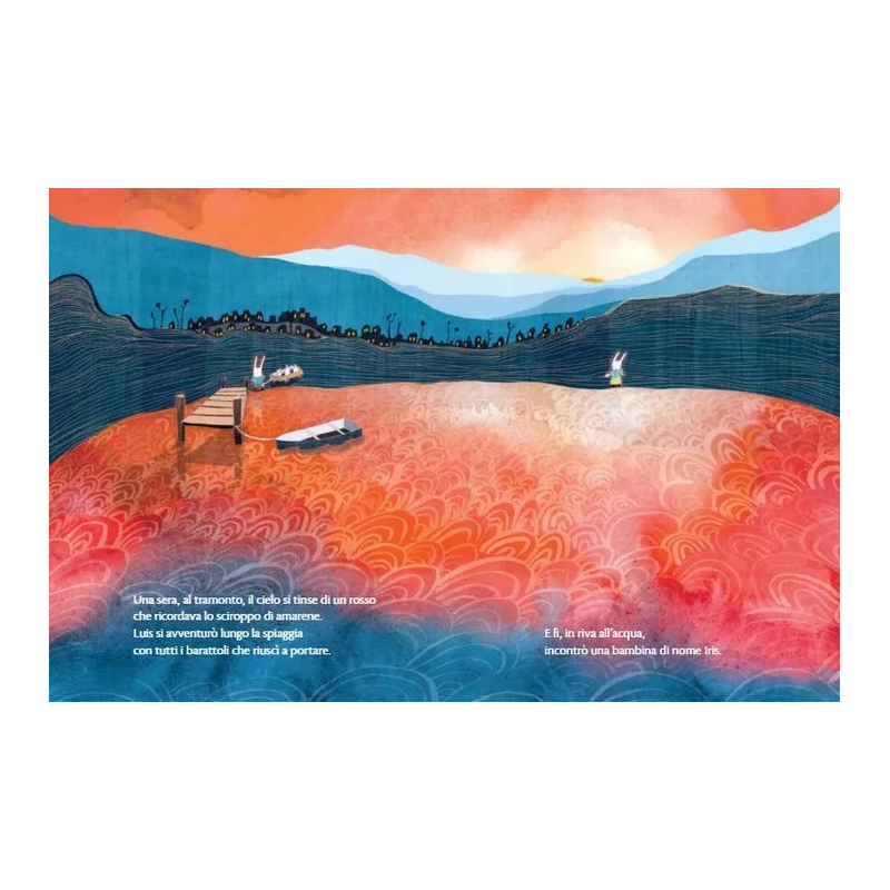 Colori accesi e caldi caratterizzano le illustrazioni del libro Un barattolo di stelle di Terre di Mezzo Colori accesi e caldi caratterizzano le illustrazioni del libro Un barattolo di stelle di Terre di Mezzo