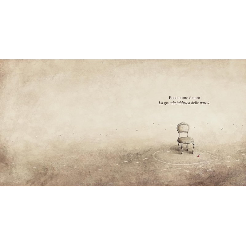 Una delle illustrazioni oniriche del libro La grande fabbrica delle parole di Terre di Mezzo Una delle illustrazioni oniriche del libro La grande fabbrica delle parole di Terre di Mezzo