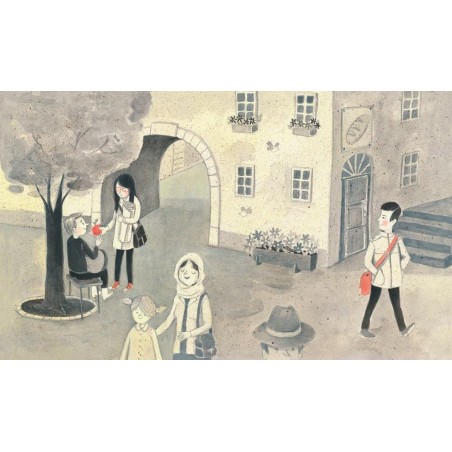 Una delle illustrazioni del libro Via della gentilezza di Terre di Mezzo delicate e soffici