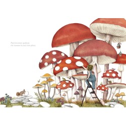 Il microcosmo creato nelle illustrazioni del libro Il mondo ti aspetta di Terre di Mezzo