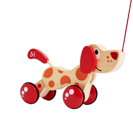 Pepe, il cagnolino da tirare di Hape divertente per i bambini
