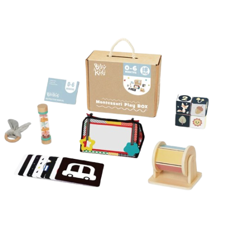 La Box Giochi Montessori di BusyKids tutto quello che ti serve per un neonato
