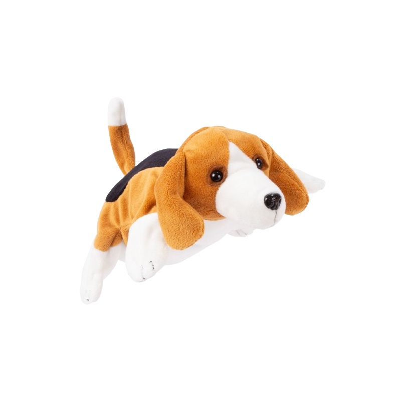 La marionetta in morbido peluche a forma di cagnolino della Beleduc