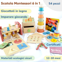 Tutti i giochi della Box Giochi Montessori 12-18 Mes di BusyKids Tutti i giochi della Box Giochi Montessori 12-18 Mes di BusyKids