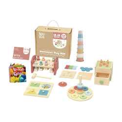 Il Box Giochi Montessori in Legno 12-18 Mesi di BusyKids Il Box Giochi Montessori in Legno 12-18 Mesi di BusyKids