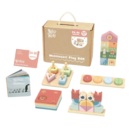 La Box Giochi Montessori in Legno 24-36 mesi di BusyKids