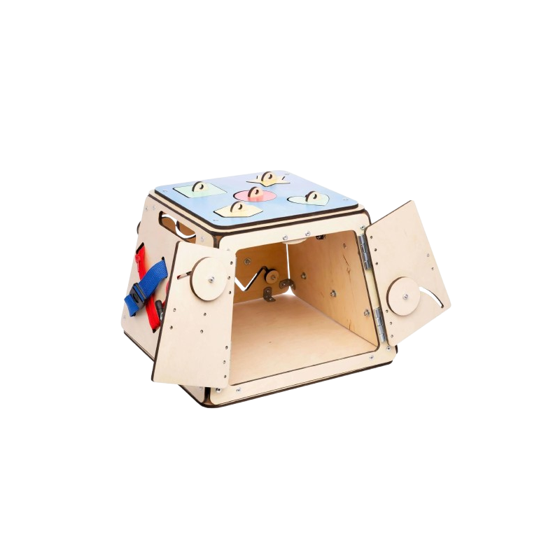 Il Pannello attività Cassaforte di BusyKids per imparare forme e colori Il Pannello attività Cassaforte di BusyKids per imparare forme e colori