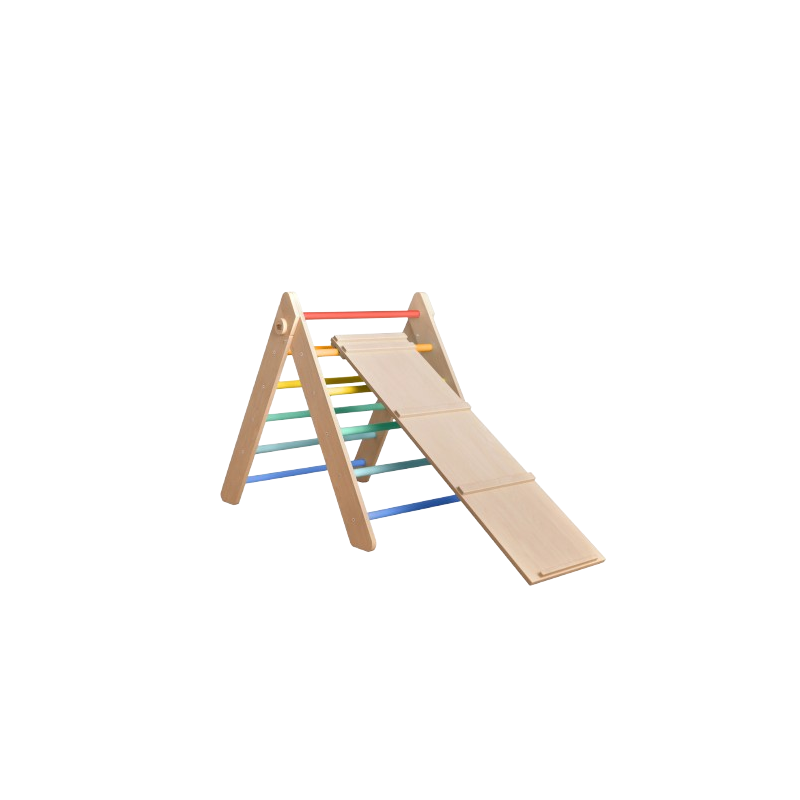 Il Triangolo di arrampicata Pikler in Legno con Scivolo di BusyKids