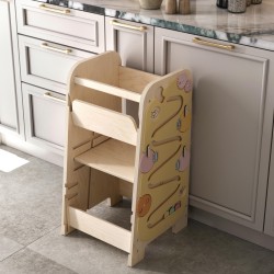 La Torre di Apprendimento Multifunzione Vaniglia di BusyKids avvicina i bambini alle attività quotidiane La Torre di Apprendimento Multifunzione Vaniglia di BusyKids avvicina i bambini alle attività quotidiane
