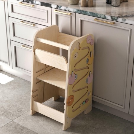 La Torre di Apprendimento Multifunzione Vaniglia di BusyKids avvicina i bambini alle attività quotidiane La Torre di Apprendimento Multifunzione Vaniglia di BusyKids avvicina i bambini alle attività quotidiane