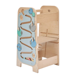 La Torre di Apprendimento Multifunzione colore azzurro di BusyKids