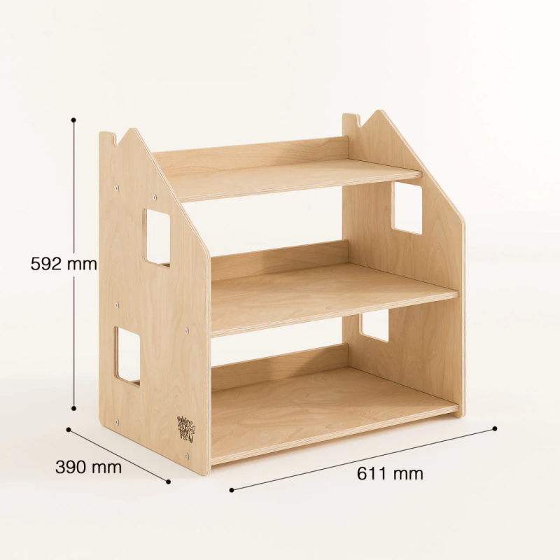 Le dimensioni dello Scaffale per giocattoli di BusyKids Le dimensioni dello Scaffale per giocattoli di BusyKids