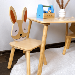 La sedia a forma di coniglietto del set Tavolo per Bambini con Sedie a Forma di Animali di BusyKids La sedia a forma di coniglietto del set Tavolo per Bambini con Sedie a Forma di Animali di BusyKids