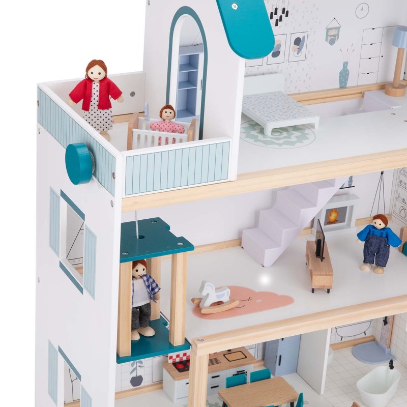 La Casa delle bambole di BusyKids in legno a 3 piani per giochi sempre nuovi e divertenti La Casa delle bambole di BusyKids in legno a 3 piani per giochi sempre nuovi e divertenti