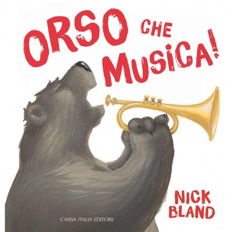 La copertina con il protagonista del libro Orso che musica! di Caissa Italia La copertina con il protagonista del libro Orso che musica! di Caissa Italia