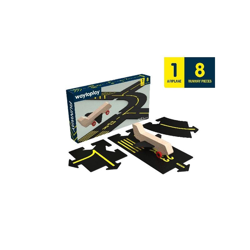 Scatola e contenuto della pista Runway di Waytoplay