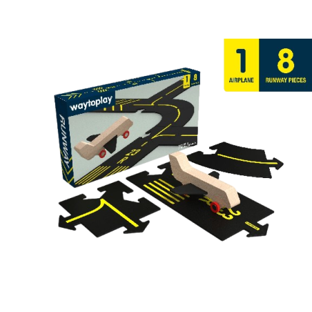 Scatola e contenuto della pista Runway di Waytoplay