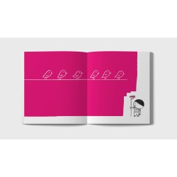 Nel Libro Bianco di Minibombo basta una passata di rullo per far apparire qualcosa sulla pagina...