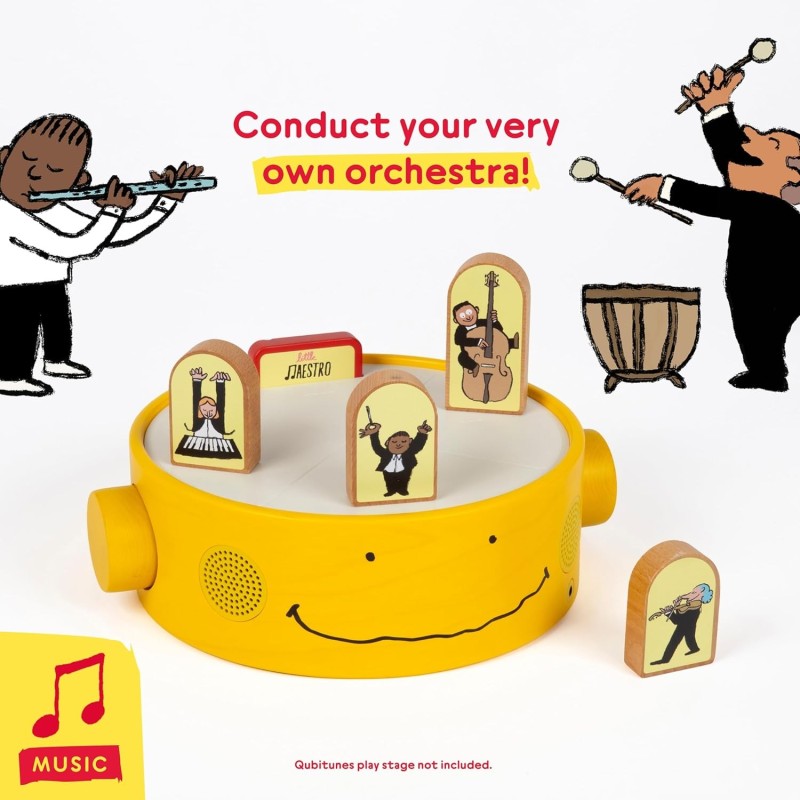 I mattoncini in legno per il gioco extra "Little Maestro" per Console Qubitunes di Qubs