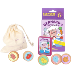 Il gioco extra "Bernard's Kitchen Game" per Console Qubitunes di Qubs Il gioco extra "Bernard's Kitchen Game" per Console Qubitunes di Qubs