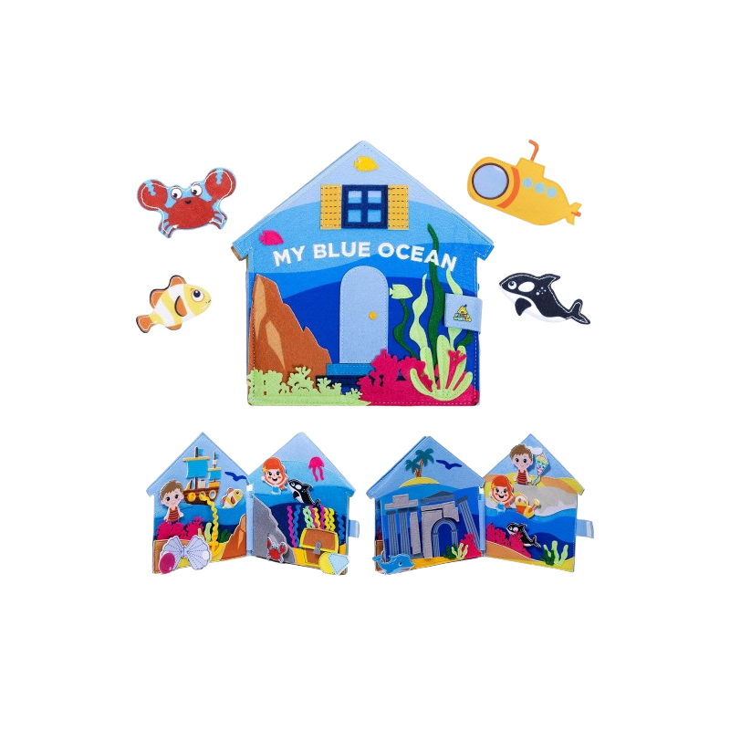 Il Libro in feltro a tema Oceano di Pantaworlds