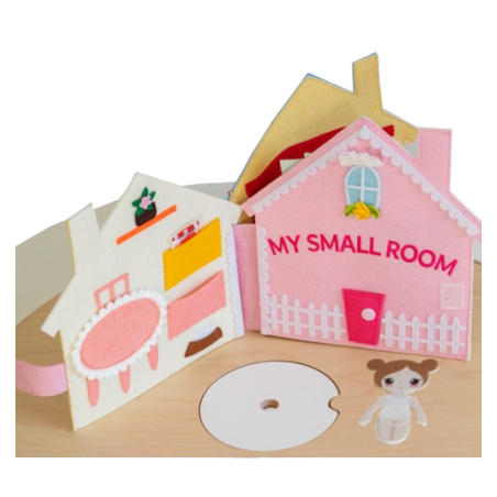 Il Libro in feltro a tema Stanza di Pantaworlds aiuterà i bambini a svolgere in modo autonomo le attività quotidiane Il Libro in feltro a tema Stanza di Pantaworlds aiuterà i bambini a svolgere in modo autonomo le attività quotidiane