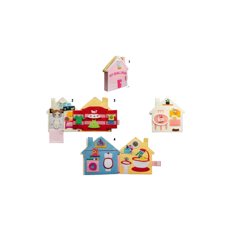 I dettagli delle pagine all'interno del Libro in feltro a tema Stanza di Pantaworlds I dettagli delle pagine all'interno del Libro in feltro a tema Stanza di Pantaworlds