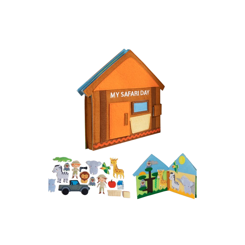 Il Libro in feltro a tema Safari di Pantaworlds Il Libro in feltro a tema Safari di Pantaworlds