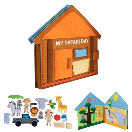 Il Libro in feltro a tema Safari di Pantaworlds Il Libro in feltro a tema Safari di Pantaworlds