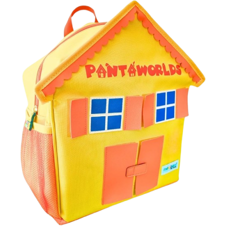 Lo zainetto per bambini a forma di casetta di Pantaworlds Lo zainetto per bambini a forma di casetta di Pantaworlds