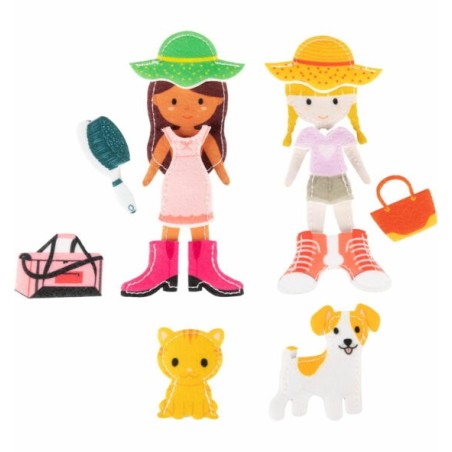 14 elementi da abbinare tra loro del set extra con personaggi in feltro per i libri di Pantaworlds 14 elementi da abbinare tra loro del set extra con personaggi in feltro per i libri di Pantaworlds