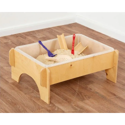 Il Vassoio basso pieghevole in legno per sabbia e acqua per bambini di Cosy