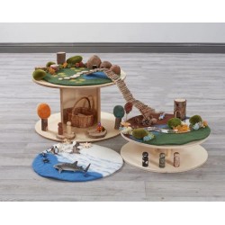 Il Set da 3 pezzi dei Tappetini in feltro per paesaggi di Cosy può essere usato su tutte le superfici