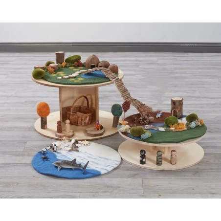 Il Set da 3 pezzi dei Tappetini in feltro per paesaggi di Cosy può essere usato su tutte le superfici