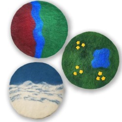 Il Set da 3 pezzi dei Tappetini in feltro per paesaggi di Cosy