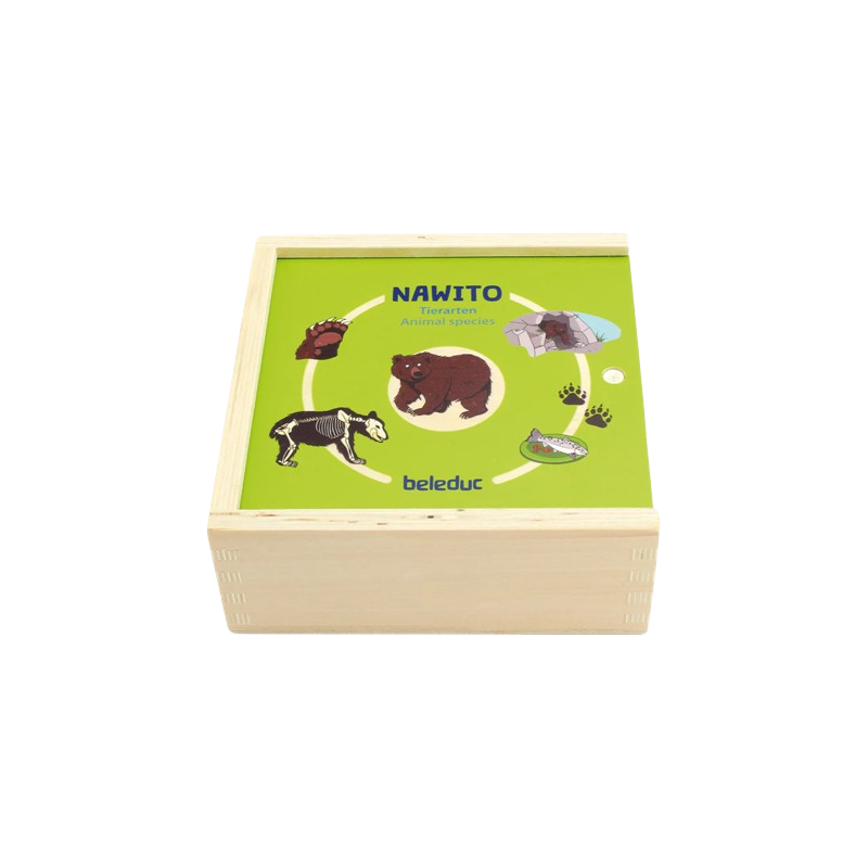 La scatola esterna di legno del puzzle Animal Species