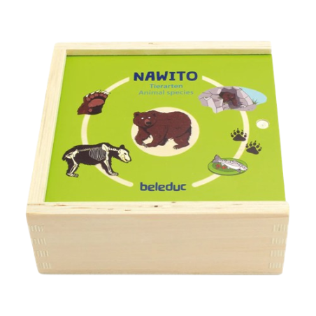 La scatola esterna di legno del puzzle Animal Species