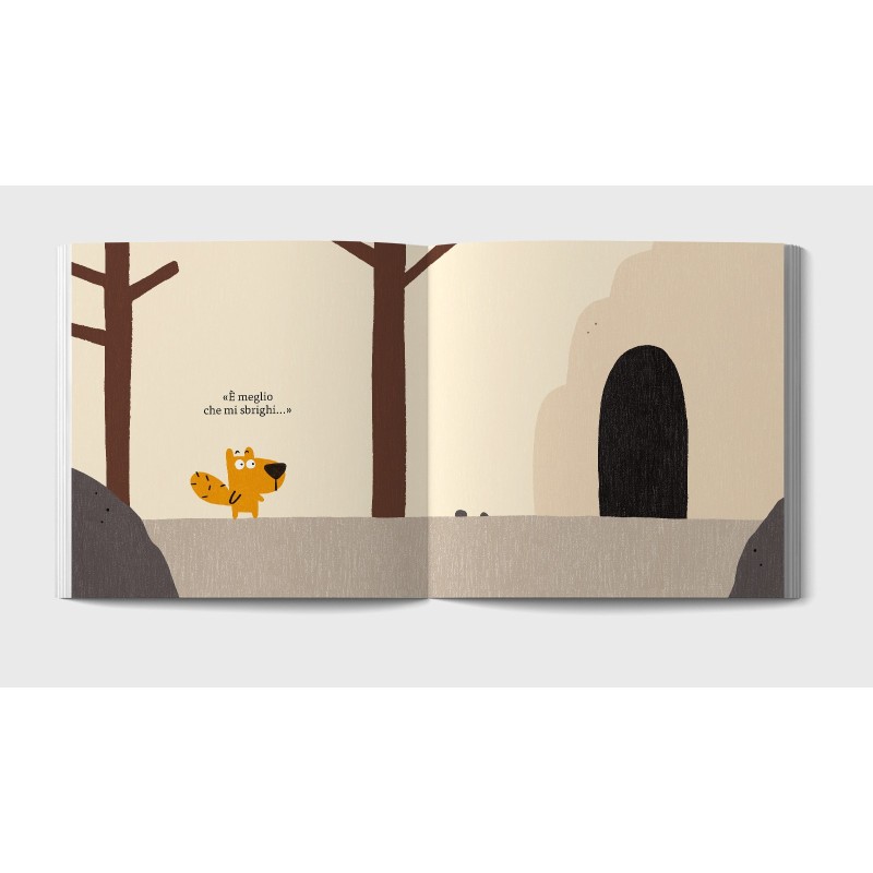 Il piccolo scoiattolo protagonista del libro Se incontrassi un orso di Minibombo